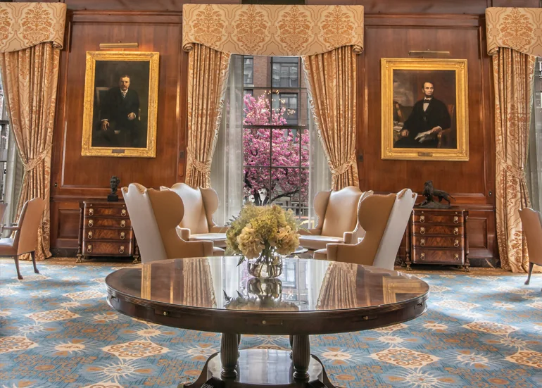 A sitting room at The Union League Club.