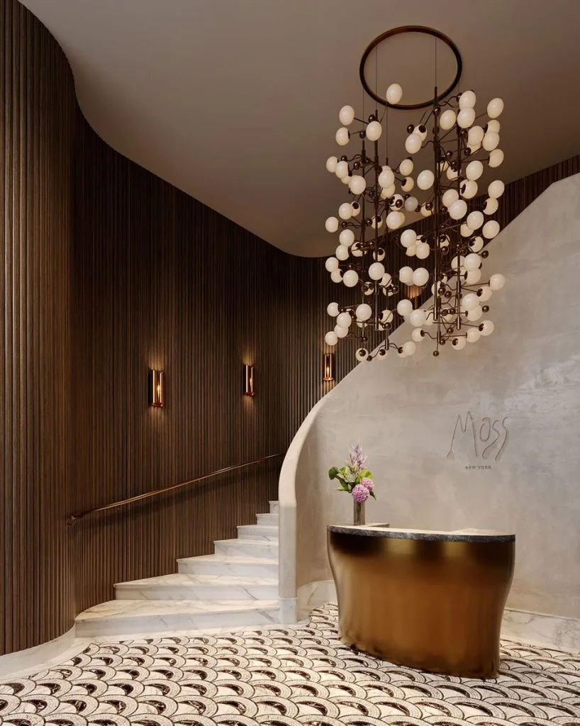 Interior space at Moss members club in Manhattan
