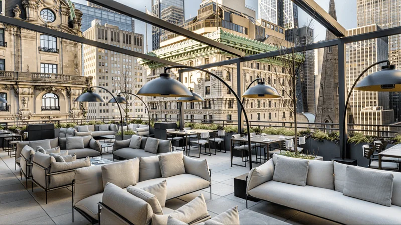 The terrace at CORE: New York.