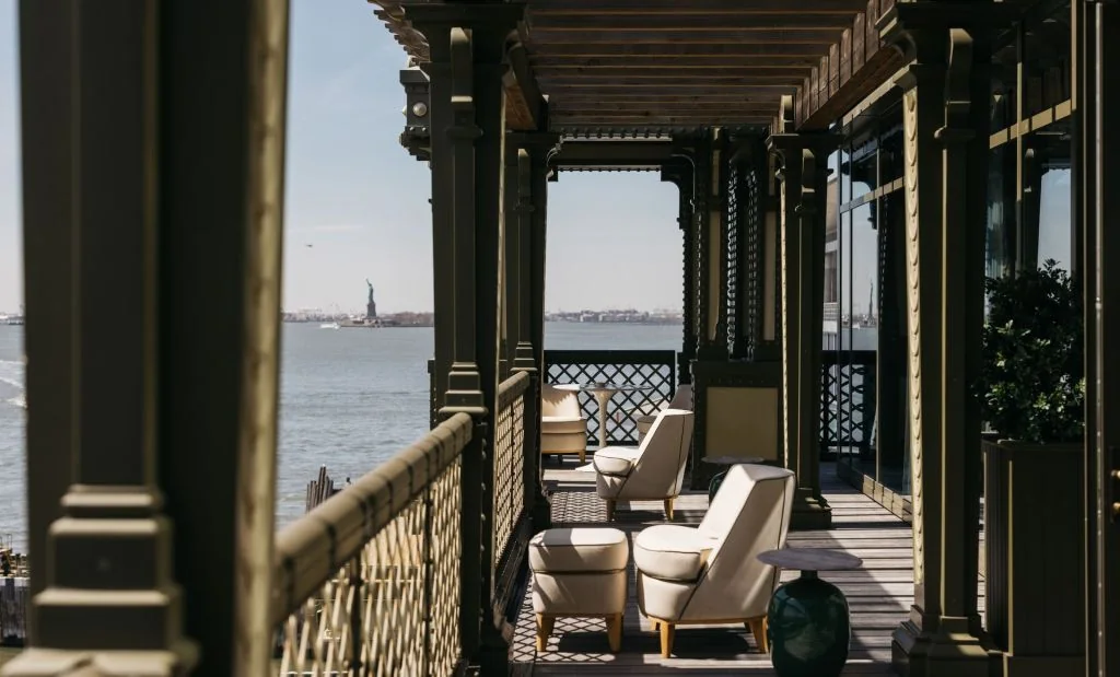 Casa Cipriani’s covered waterfront terrace in New York